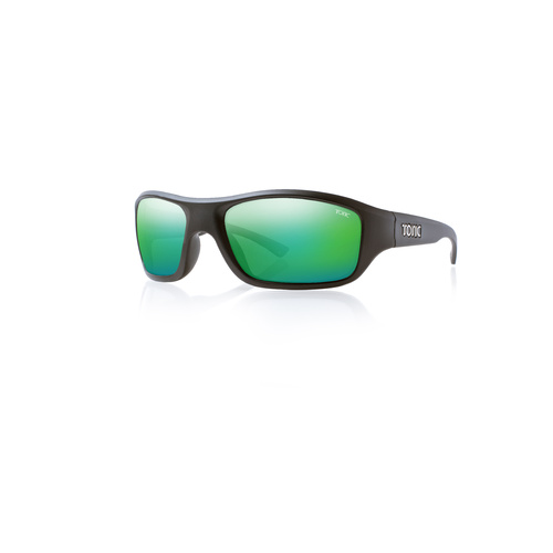 Tonic Sunglasses Evo Matt Blk Glass Mirror Green G2 Slicelens