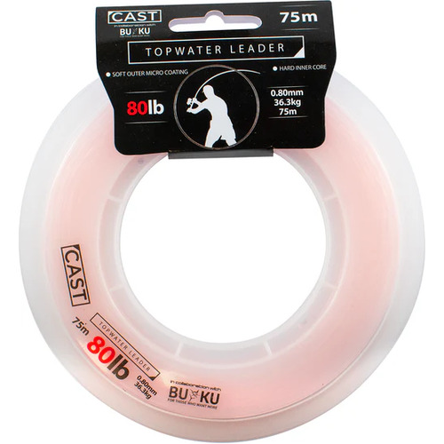 Cast Pink Topwater Leader Mono 100m Spools 