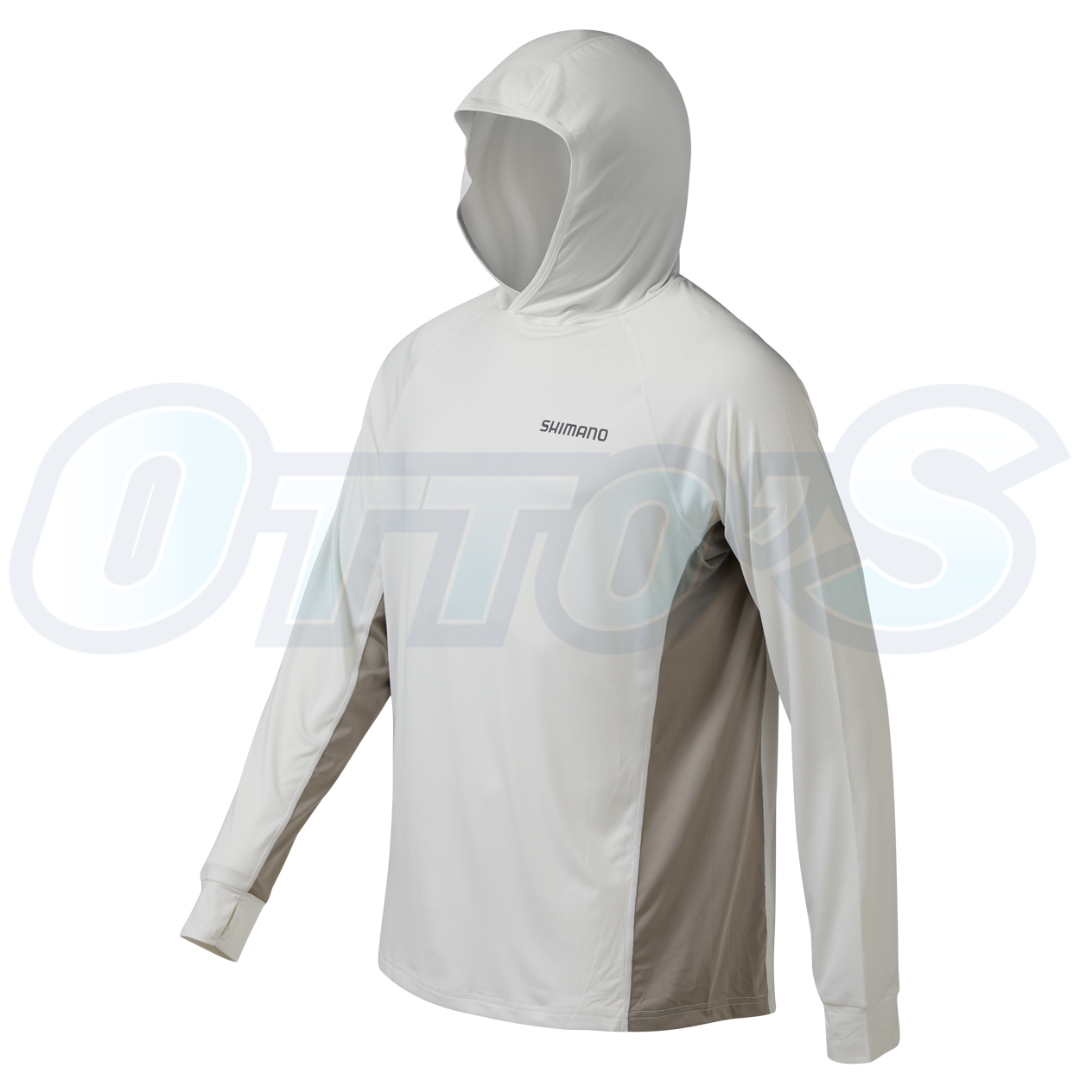 22 Shimano Hooded Tech Tee Glacier Long Sleeve Fishing Shirt