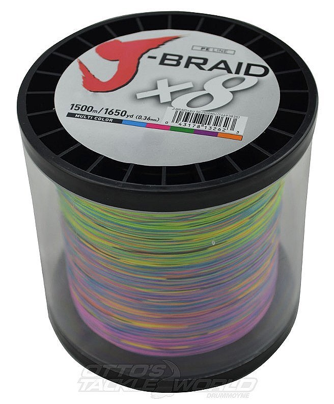 Daiwa J Braid x8 500m Multi-coloured Braided Fishing Line