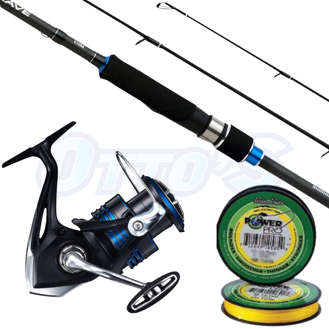 Beginner Spinning Combo Shimano Nexave Rod and Reel