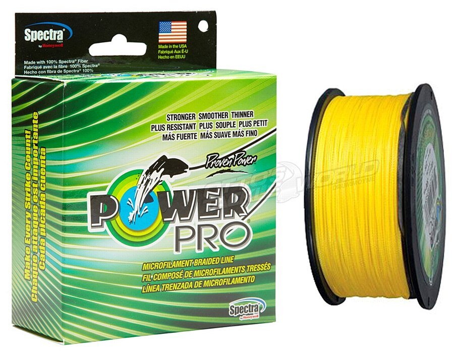 PowerPro Braid Line 500 Yards Yellow - Power Pro