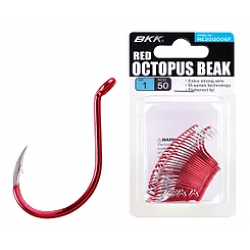 BKK Red Octopus Beak Fishing Hookp - Addict Tackle
