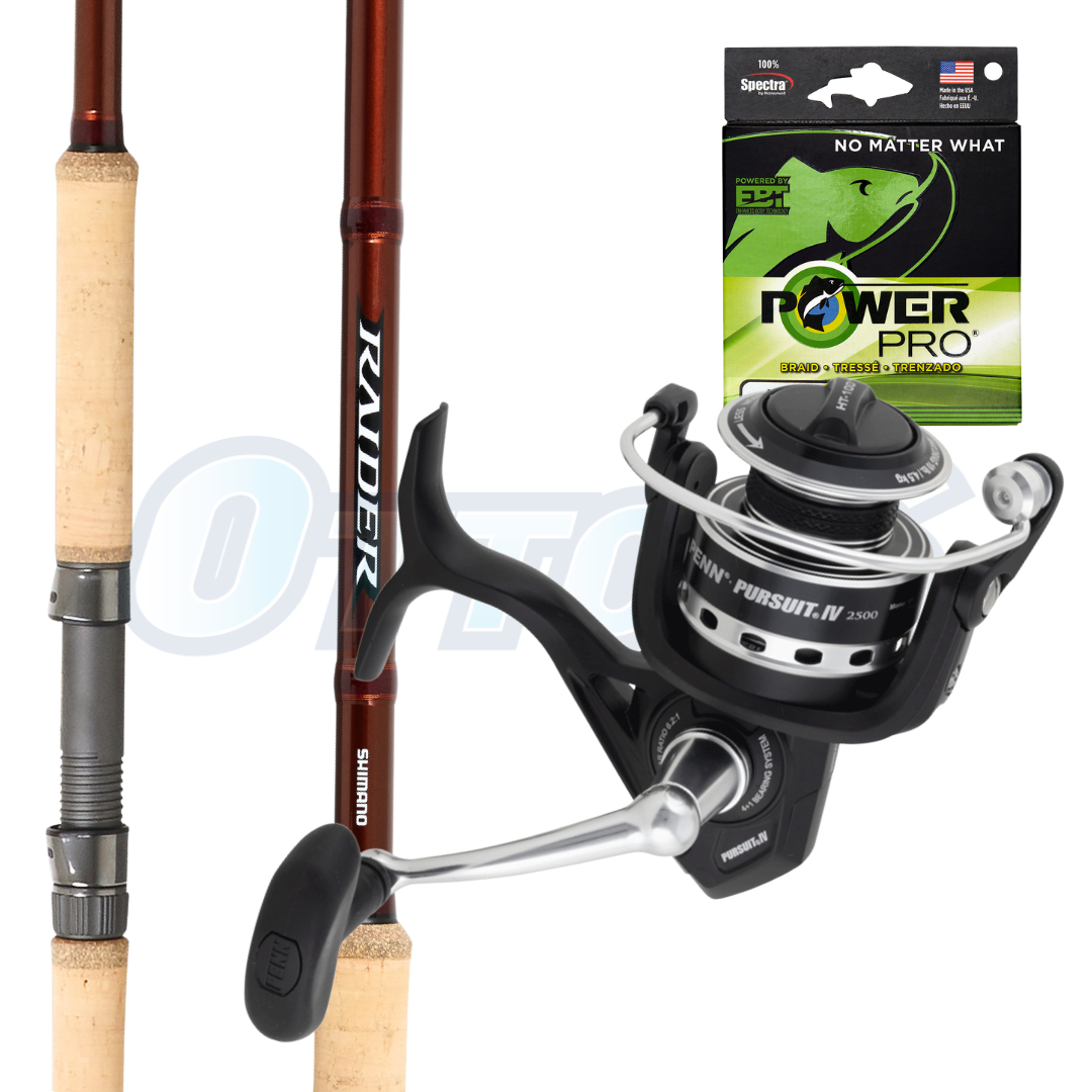 Shimano 2021 Raider Spin Rod 2-4kg with Penn Pursuit IV 2500 Soft
