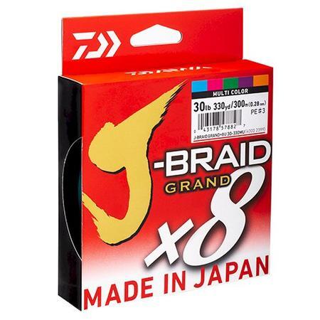 Daiwa J BRAID GRAND x8 500M Multi Colour Fishing Braid Line @ Otto's TW