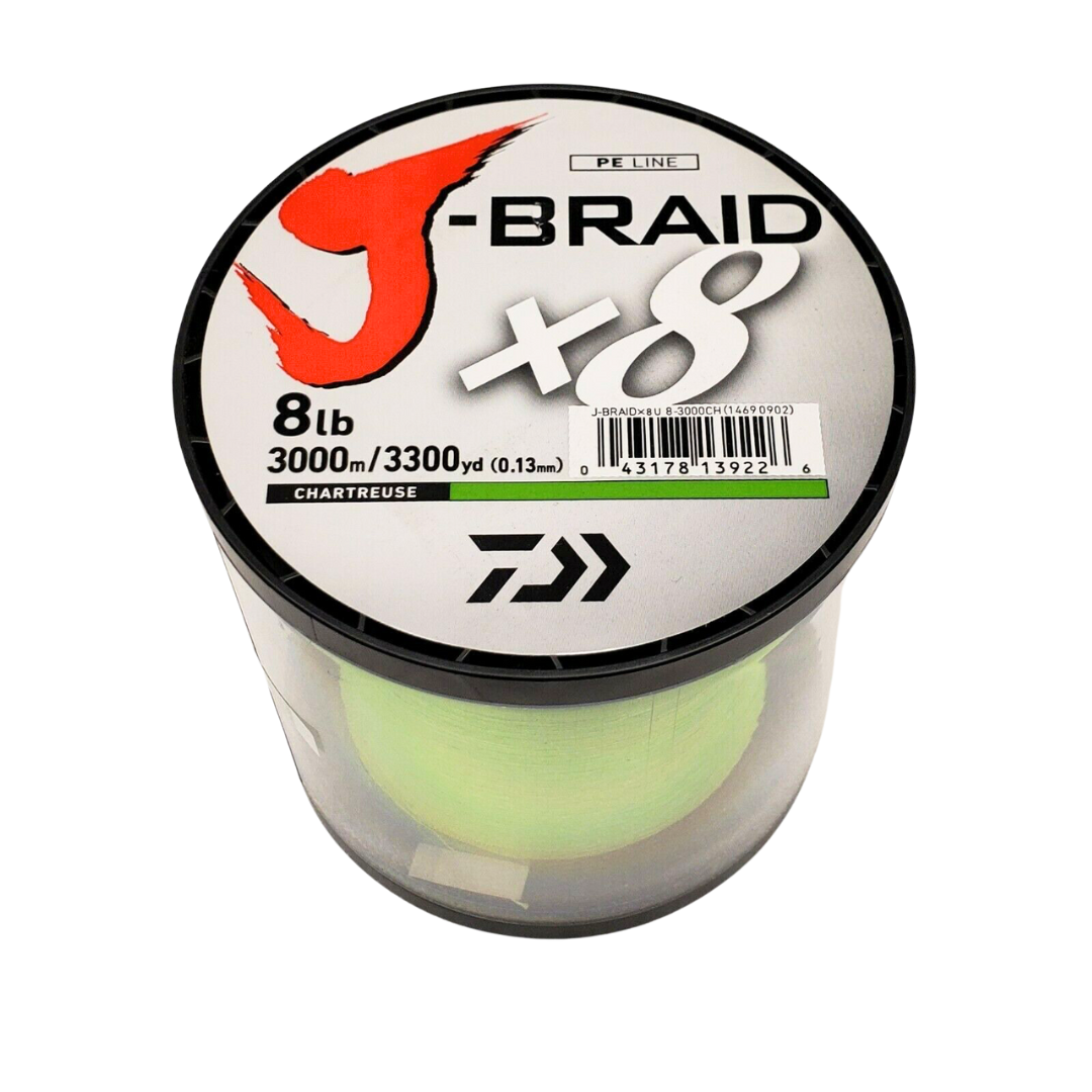 Daiwa J-Braid X8 Braided Line Chartreuse Tackle Warehouse, Daiwa J-braid X8  Chartreuse