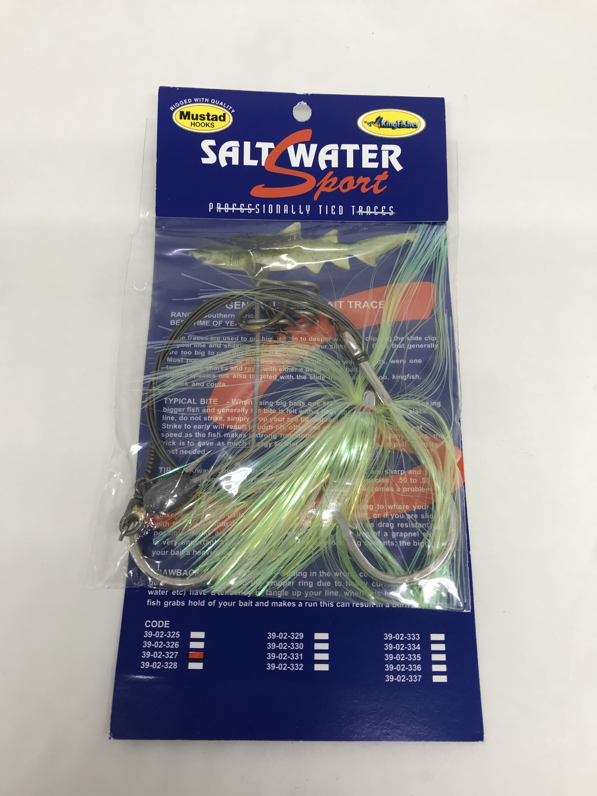 Saltwater Sport Wire Trace Flash Skirt and Weighted Slider Two Hook Rig