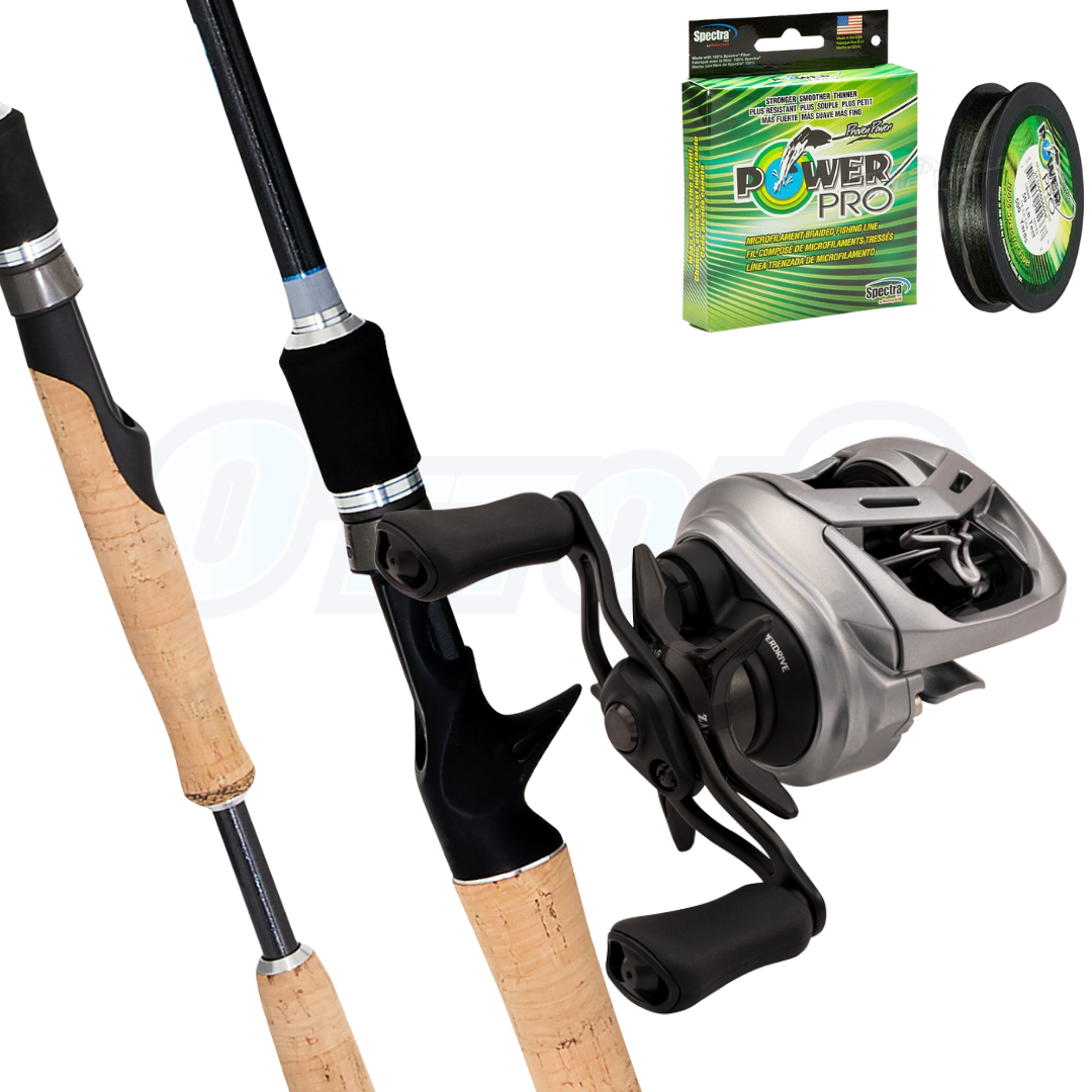 Tailored Tackle Bass Fishing Rod and Reel Left Handed Baitcasting