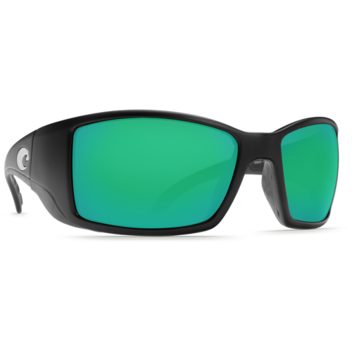 Costa Del Mar Sunglasses Black Fin Matte Black Frame Green Mirror Lens 580G
