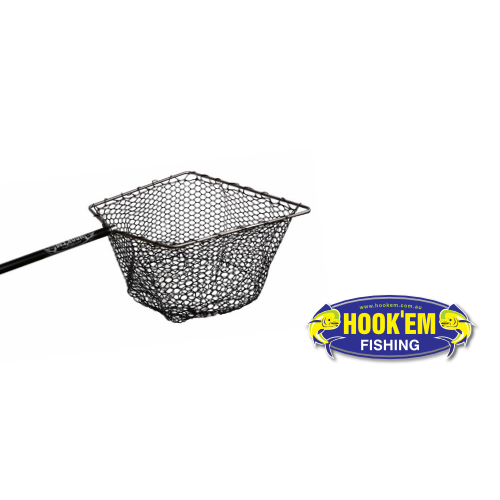 Hook'em Fixed Net Large Hoop Size with 50cm Rubber Net with 1m Handle MAY INCUR ADDITIONAL POSTAGE