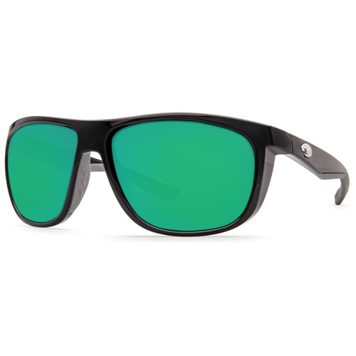 Costa Del Mar Sunglasses Kiwa Shiny Black Green Mirror 580G
