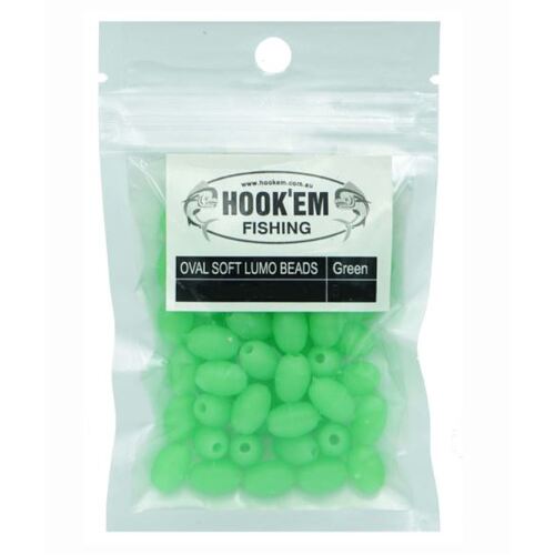Hook'em Oval Soft Lumo Beads - 50 pack