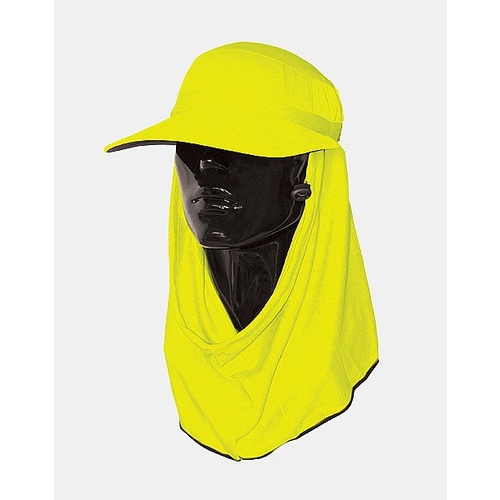 Sun Protection Adapt-A-Cap Hi-Vis Yellow Frillneck Style Hat