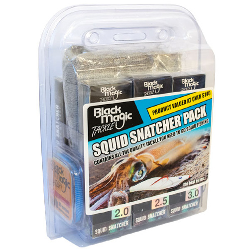 Black Magic Squid Snatcher Pack - Jig Sizes 3.5
