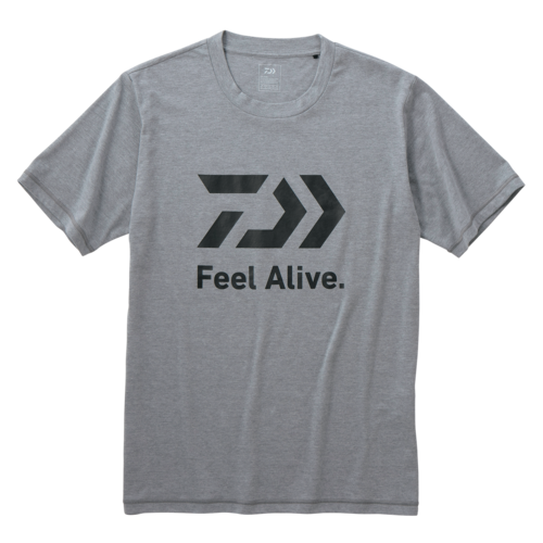 Daiwa Feel Alive Grey Fishing T Shirt Short Sleeve Sun Protection 50+ UPF