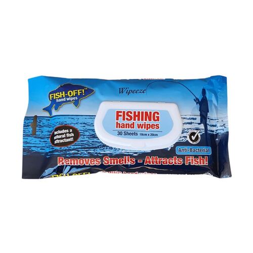 Fish-Off Fishing Hand Wipes - 30 Sheets