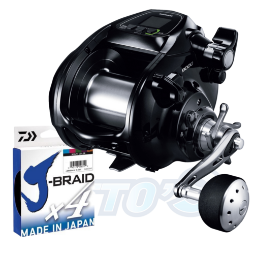 Shimano Forcemaster Electric 9000 Fully Spooled With X4 80lb J Braid Deep Drop