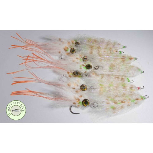 Hackett's Flies Pinetree Articulated Squid Fly (White)