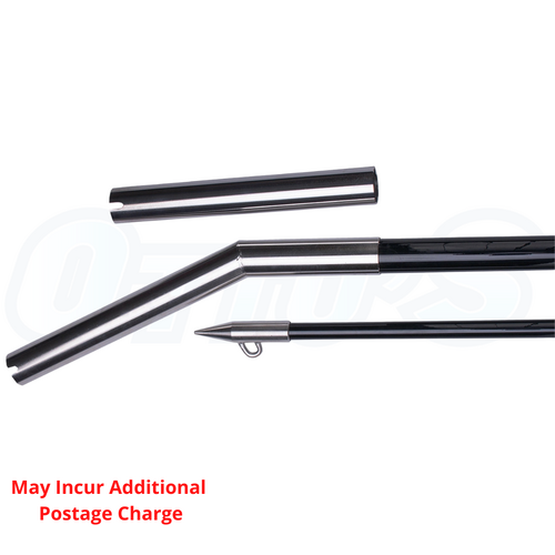 Hook'em Shotgun Pole 3 Meter (BENT OFFSET) Black Fibreglass Outrigger with Rigging Kit 