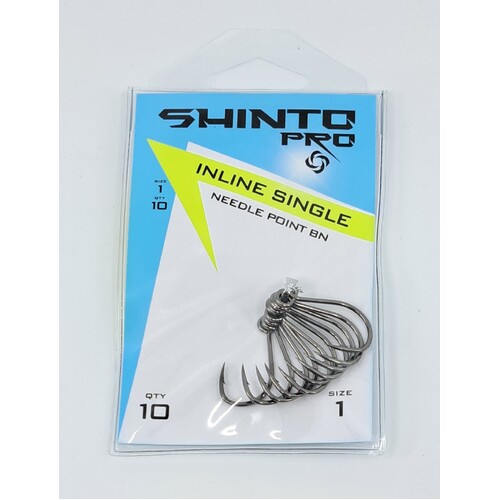 Shinto Pro Inline Single Needle Point BN Hooks Value Pack