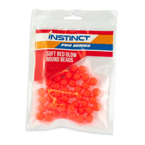 Instinct Soft Red Glow Round Beads
