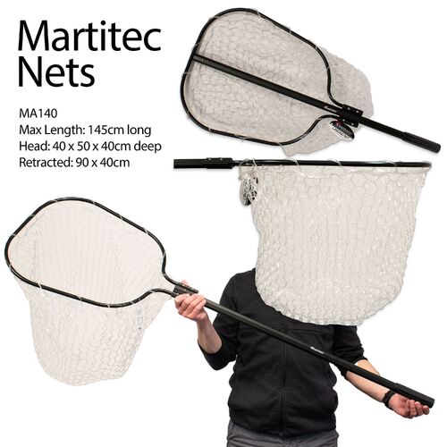 Maritec Rubber Landing Net with retractable handle 90cm 