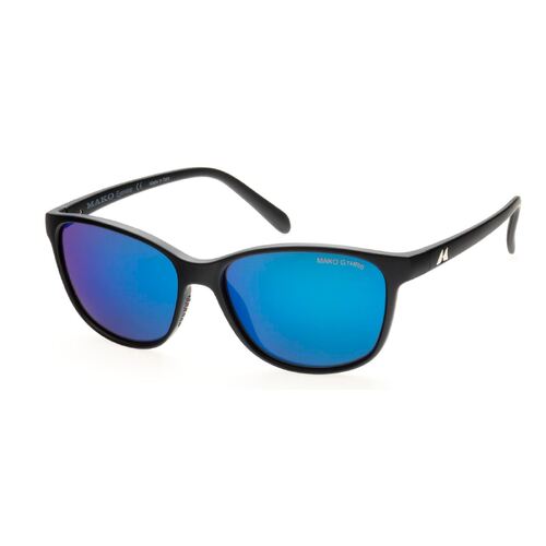 Mako Islands II Sunglasses 9610 M01-G1HR6 Matte Black / Blue Mirror Glass