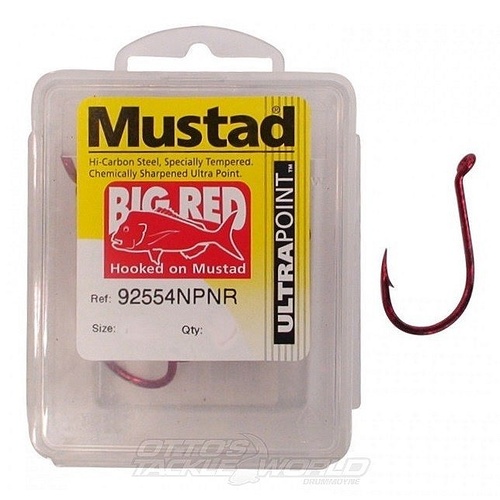 Mustad Big Red Fishing Hooks 25 pcs