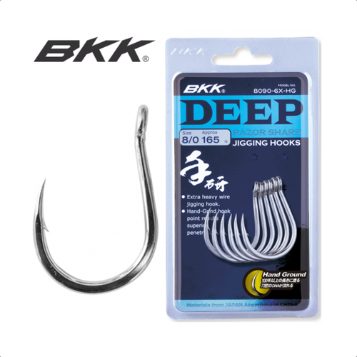 BKK 8090-6X-HG Deep Jig Fishing Hooks