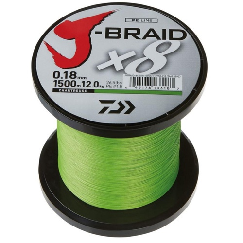 Daiwa J-Braid X4 1500m Multi Colour Bulk Braid Fishing Line
