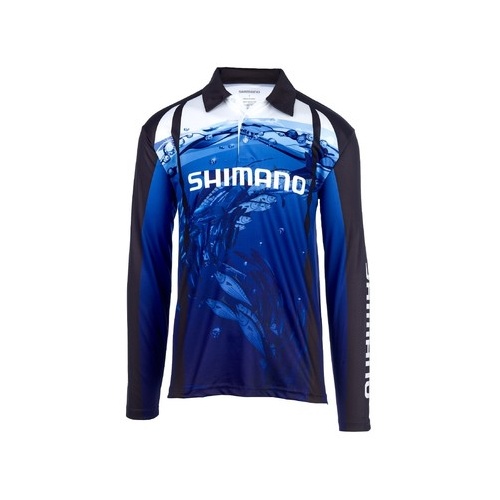 SIZES: S, XL, 3XL Shimano Underwater Sublimated Fishing Shirt Polo