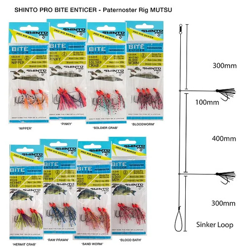 Shinto Pro Bite Enticer Paternoster Rigs - 2 Pack