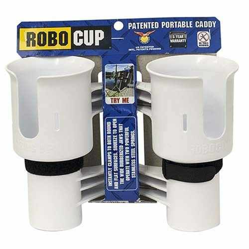 Robo Cup: Clip on Cup Holder and Fishing Rod Holder Combo Accessory