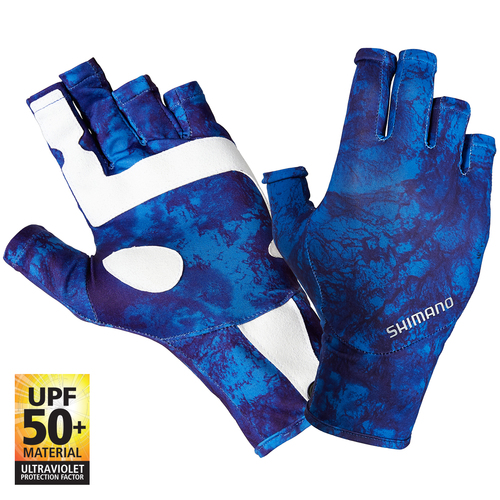 Shimano Sun Gloves UPF Water Camo