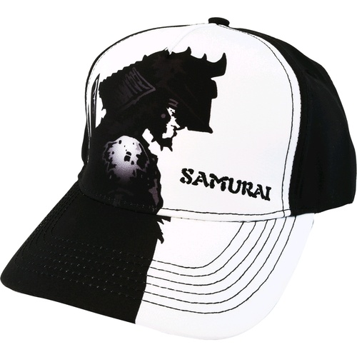 Samurai White/Black Cap
