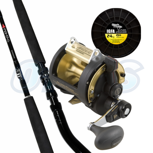 Shimano Marlin and Tuna Combo 37kg Bent Butt Tag Em and TLD