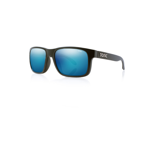Tonic Sunglasses Mo Matt Blk Glass Mirror Blue G2 Slicelens