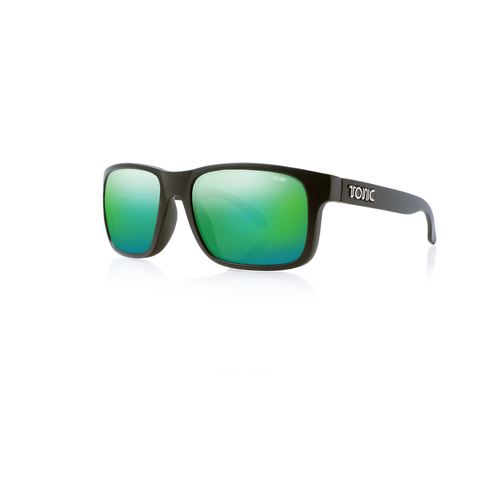 Tonic Sunglasses Mo Matt Blk Glass Mirror Green G2 Slicelens