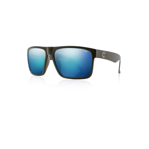 Tonic Sunglasses Outback Matt Blk Glass Mirror Blue G2 Slicelens
