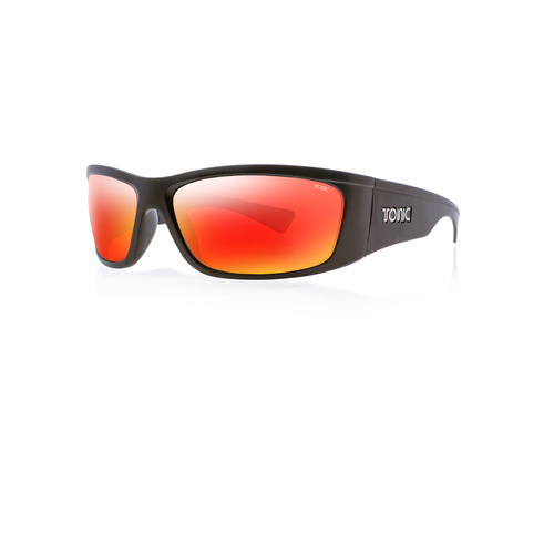 Tonic Sunglasses Shimmer Matt Blk Glass Mirror Red G2 Slicelens