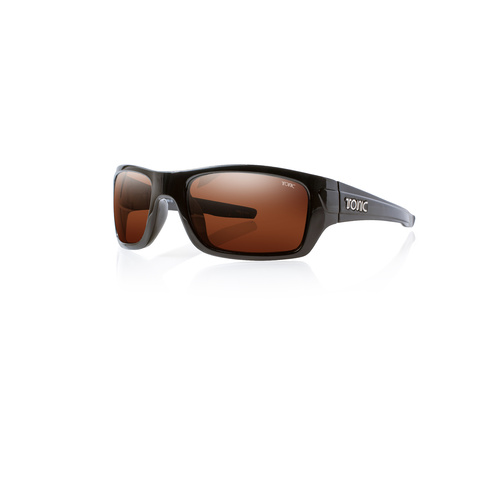Tonic Sunglasses Trakker Matt Blk Glass Photochromic Copper G2 Slicelens