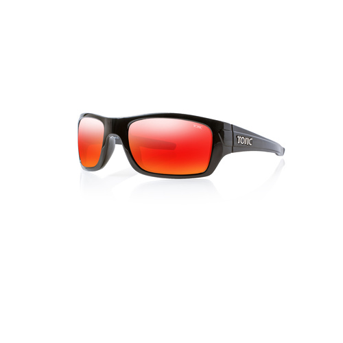 Tonic Sunglasses Trakker Matt Blk Glass Mirror Red G2 Slicelens