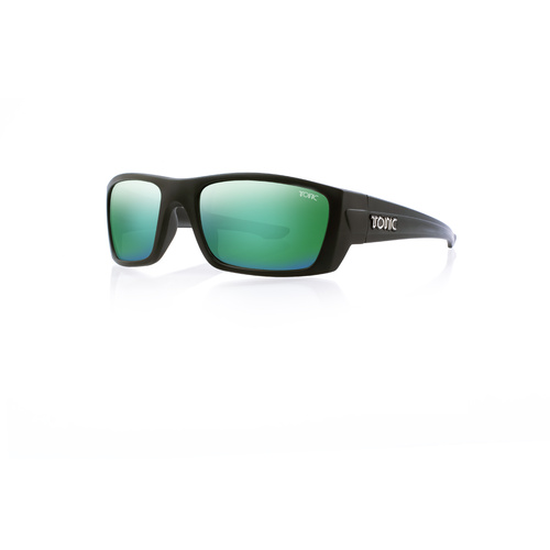 Tonic Sunglasses Youranium Matt Blk Glass Mirror Green G2 Slicelens