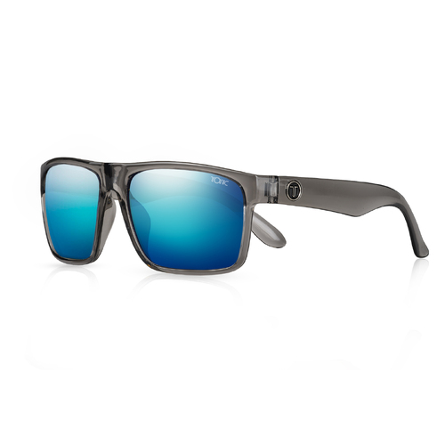 Tonic Eyeware Outback Transparent Lithium / Polarised Blue Mirror Lenses Sunglasses