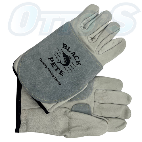 Black Pete Medium Tackle Tracing Gloves Leather Pursuit of Giants