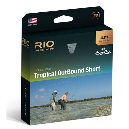 RIO OutBound Short Saltwater & Freshwater Fly Line (Tropical Series) Floating in Dark Sand/Blue