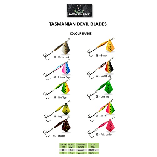 Tasmanian Devil Blade 3.8gr Fishing Lures