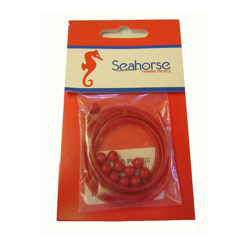 Seahorse Red Plastic Tube & Beads