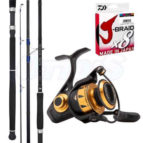 Penn Spinfisher and Daiwa Sensor Beach Fishing Extra Heavy Combo