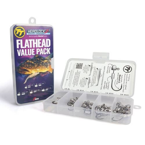 TT Fishing Jighead Flathead Value Pack